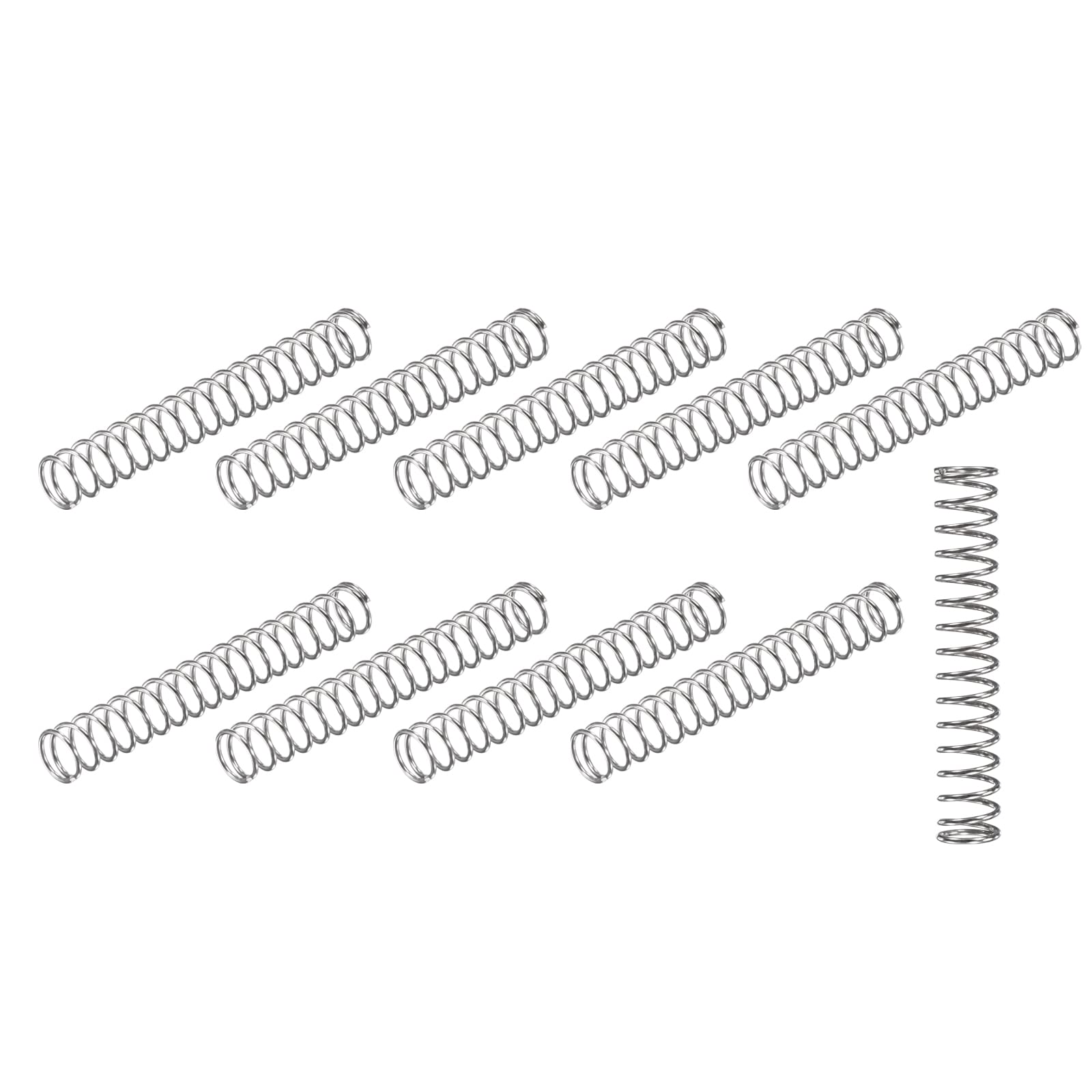 METALLIXITY Compression Springs (0.5x7mm OD,15mm Free Length) 20Pcs, 304 Stainless Steel Extension Spring - for Shop Home Repairs, DIY Projects, Silver Tone — Amazon image 10