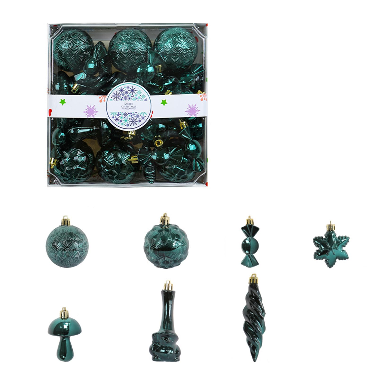carotoe Christmas Tree Decorative Ornaments 28Piece Ball Set, Stylish Color, Exquisite Craftsmanship Exquisite Decor Christmas Decor