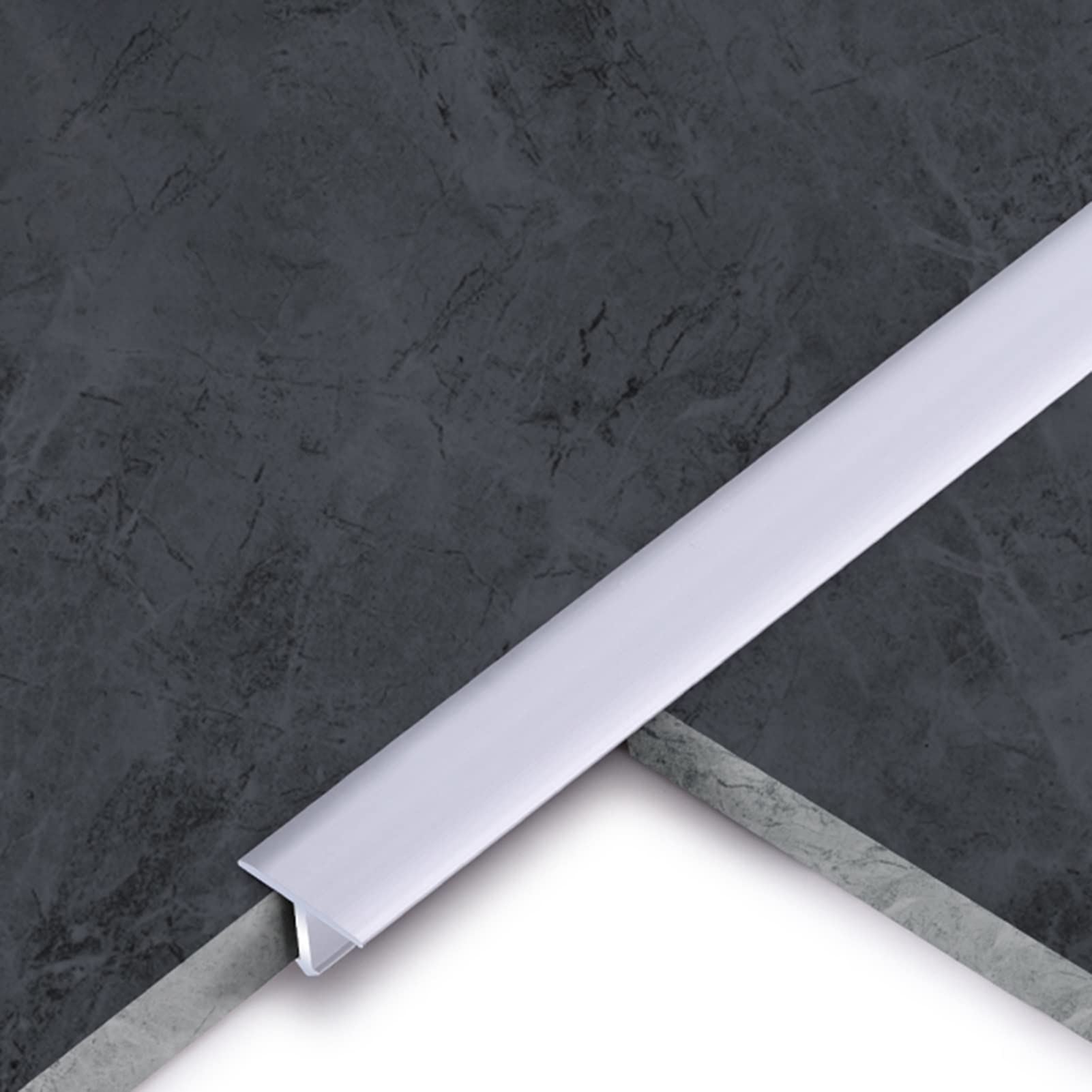 Remys Silver Restaurant Hotel,Dirt-Resistant Carpet Seams Transition Strip, Aluminum T Molding Threshold Strips, Vinyl Floor Edging Trim Strips(,145Cm/57In)