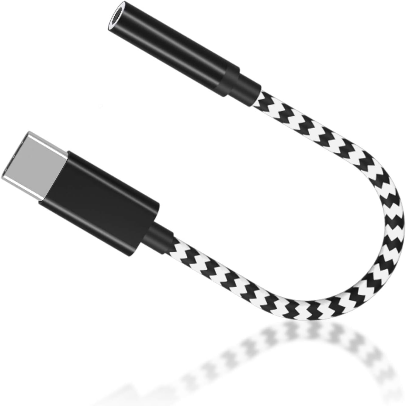 USB-C to 3.5mm Headphone Jack Adapter, USB C Type C to 3.5mm Adapter Nylon Cable [DAC Hi-Res] Compatible withi Pad Pro New 2018,Pixle 2/XL/3,HTC,Samsung S8/S9/Note 8