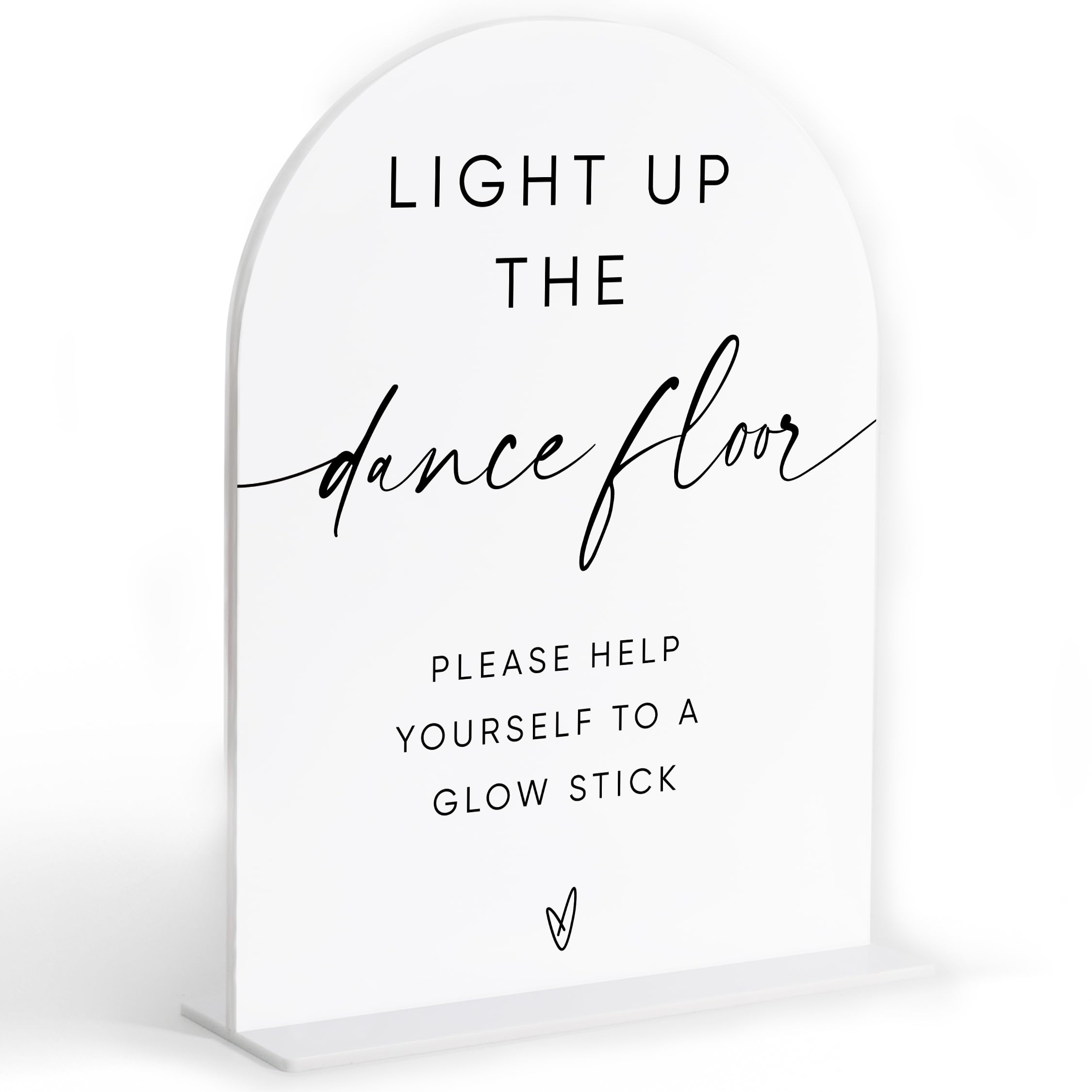 Let Love Glow Sign Wedding, White Arch Acrylic Sign, Wedding Dance Floor Props, Bridal Shower Decor, Engagement Party Decor, Centerpiece Table Decorations Party for Bride and Groom-15 โ image 1