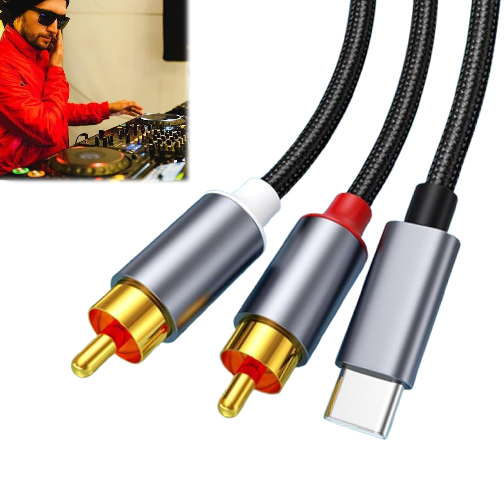 Cavo USB-C A 2RCA Cavo Adattatore Da Tipo C A RCA