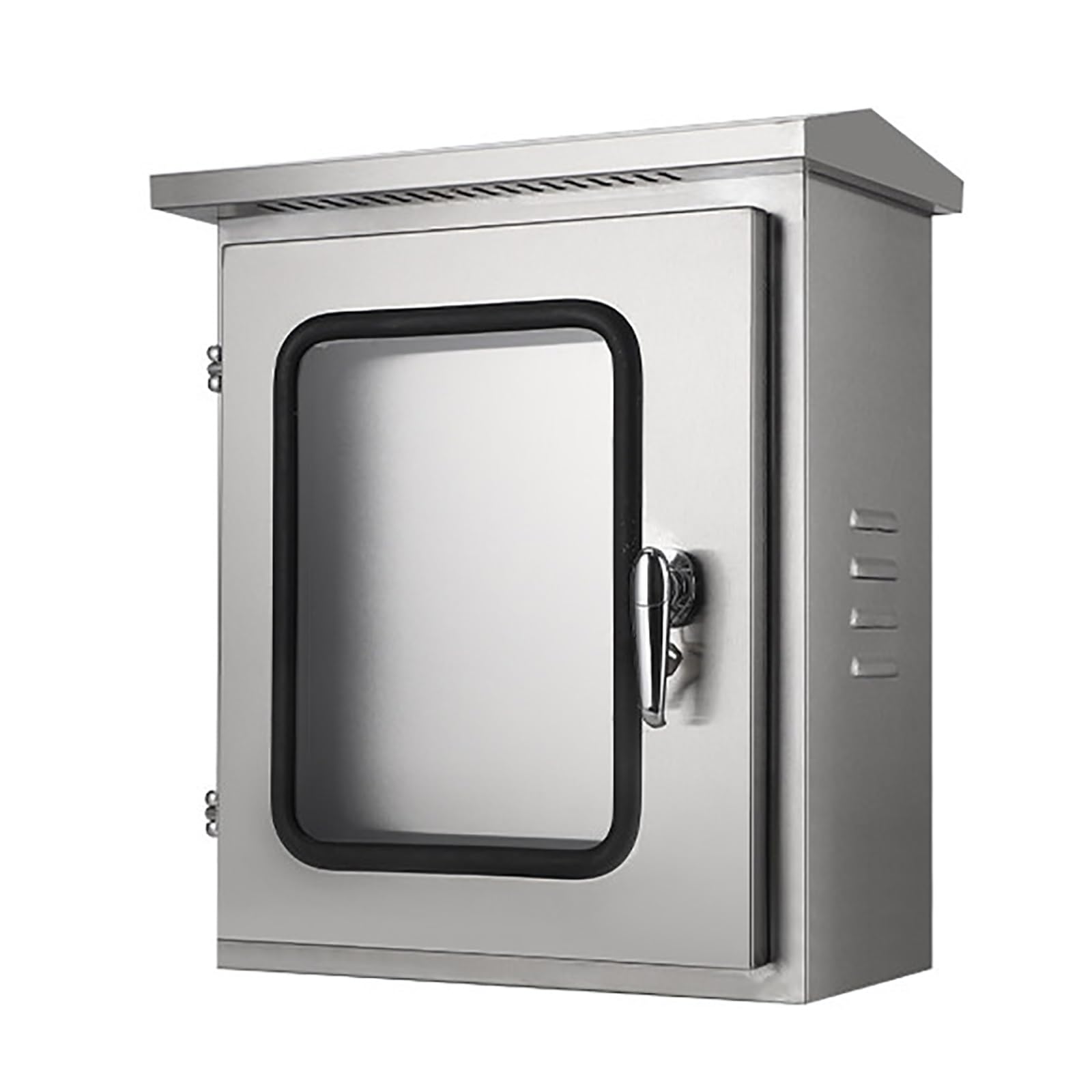 Scatola di Derivazione Elettrica con Serratura, Contenitore Elettrico Impermeabile in Acciaio Inossidabile IP65 con Doppia Porta e Piastra di Montaggio(400x300x500mm)