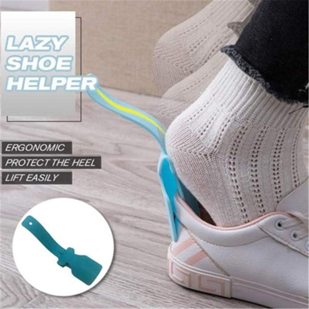 Horuhue Lazy Shoe Helper,4 Pack Shoe Horn Helper Easy On Easy Off Shoe Lifting Helper One Size