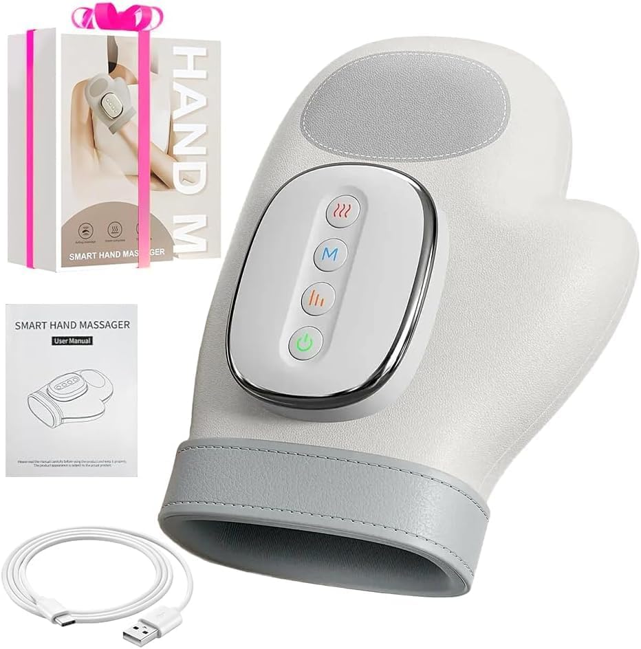 Hand Massager, Electric Massage with Heat Compression 3 Adjustable Modes 5 Strength 3 Temp Settings 108 to 121℉ Portable Rechargeable Cordless Design for Carpal Tunnel and Tired Hands - Image 9