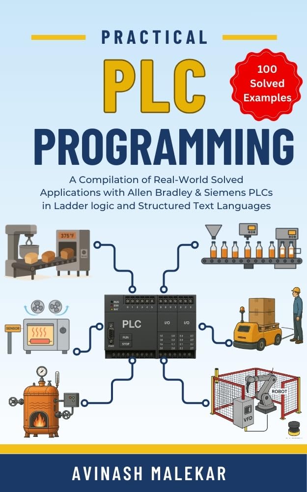 Practical PLC Programming: A Compilation of Real-World Solved Applications with Allen-Bradley & Siemens PLCs in Ladder and ST Languages (Industrial automation Book 5)