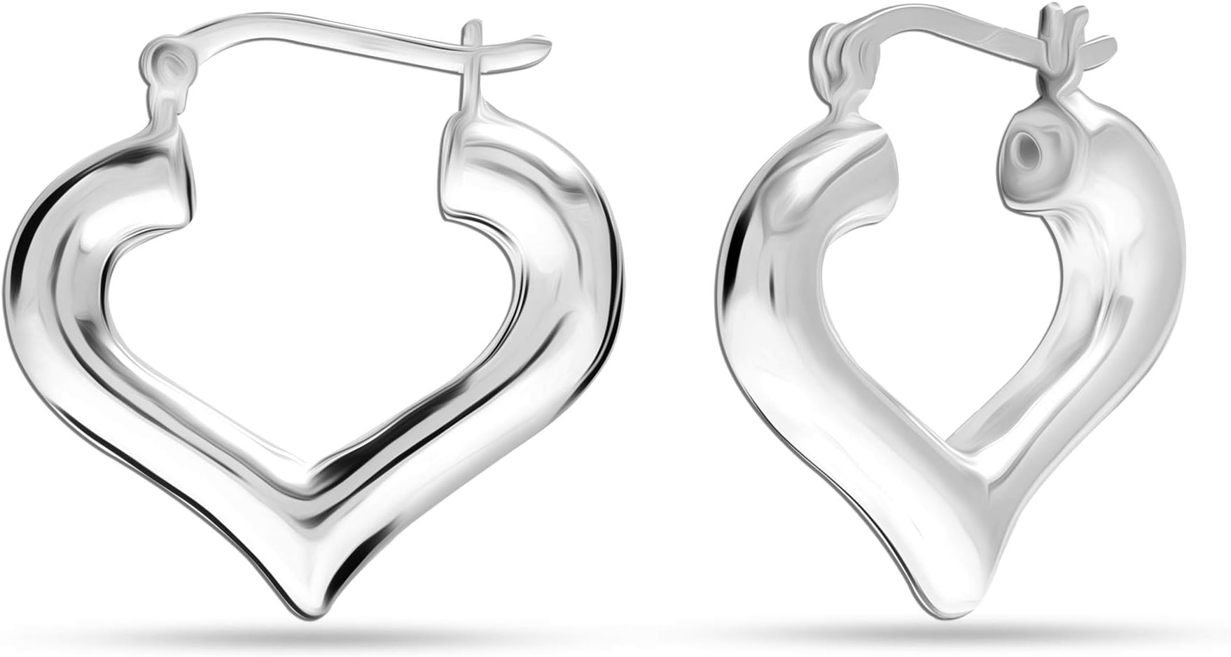 LeCalla925 Sterling Silver Jewelry Light-Weight Antique Bamboo Hoop Earrings for Women Teen