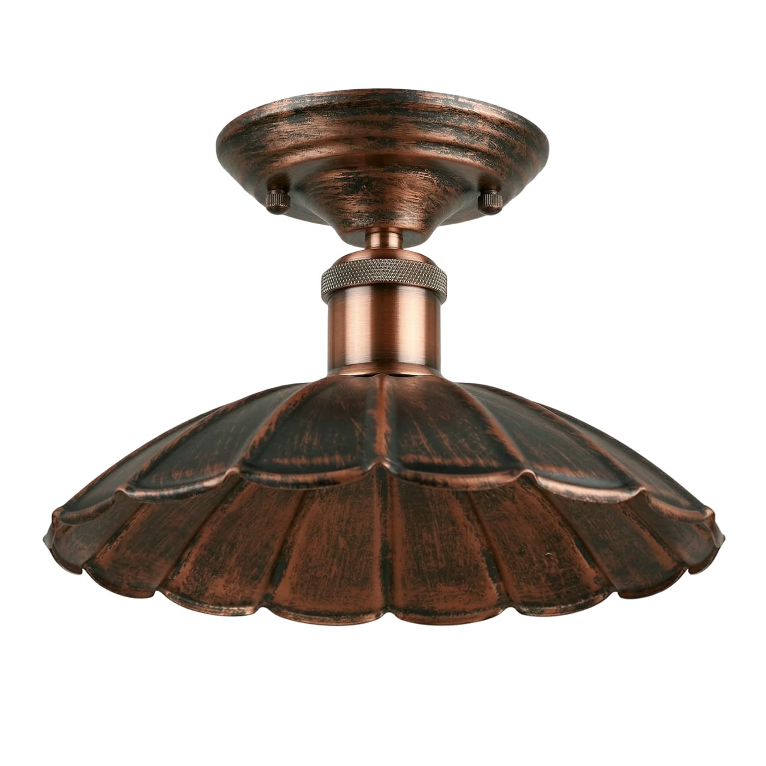 DC VOLTAGE Industrial Semi Flush Mount Ceiling Light Metal E27 Lampholder