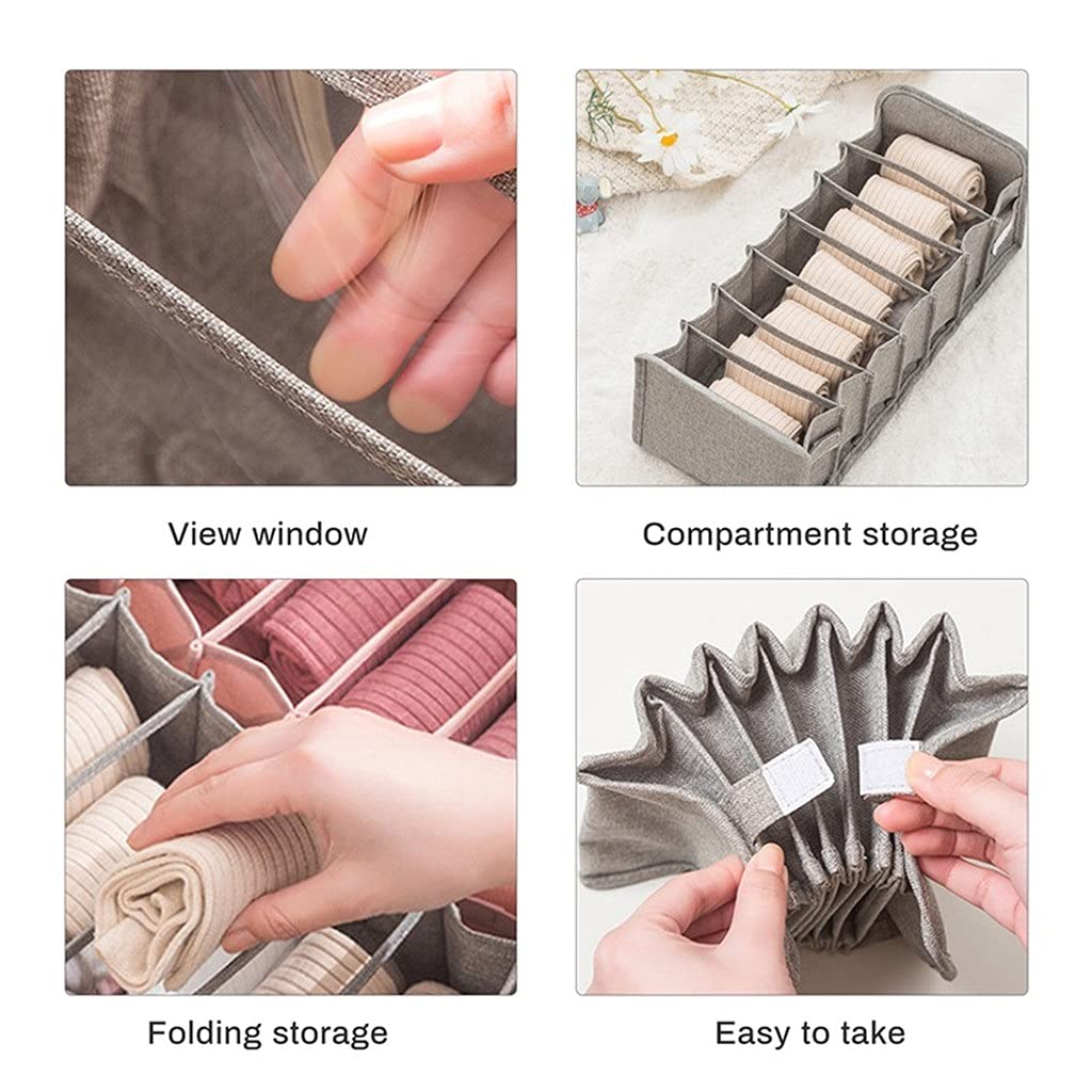 Divisore Organizer Biancheria Intima Calzini Scatola portaoggetti Reggiseno Organizzatore Armadio Separato Cassetto Pieghevole Scatole portaoggetti Biancheria Intima Sciarpe