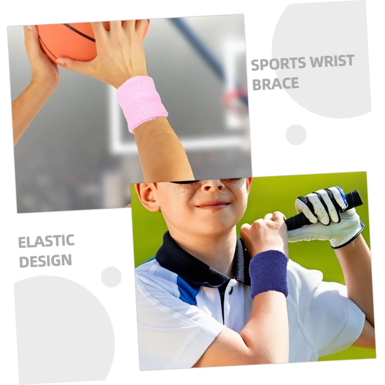 BESPORTBLE 60pezzi Bracciali Sportivi Assorbenti Per Polsi Da Morbido Per Teenagers Protezione e Supporto Elastico Per Corsa Basket e Allenamento