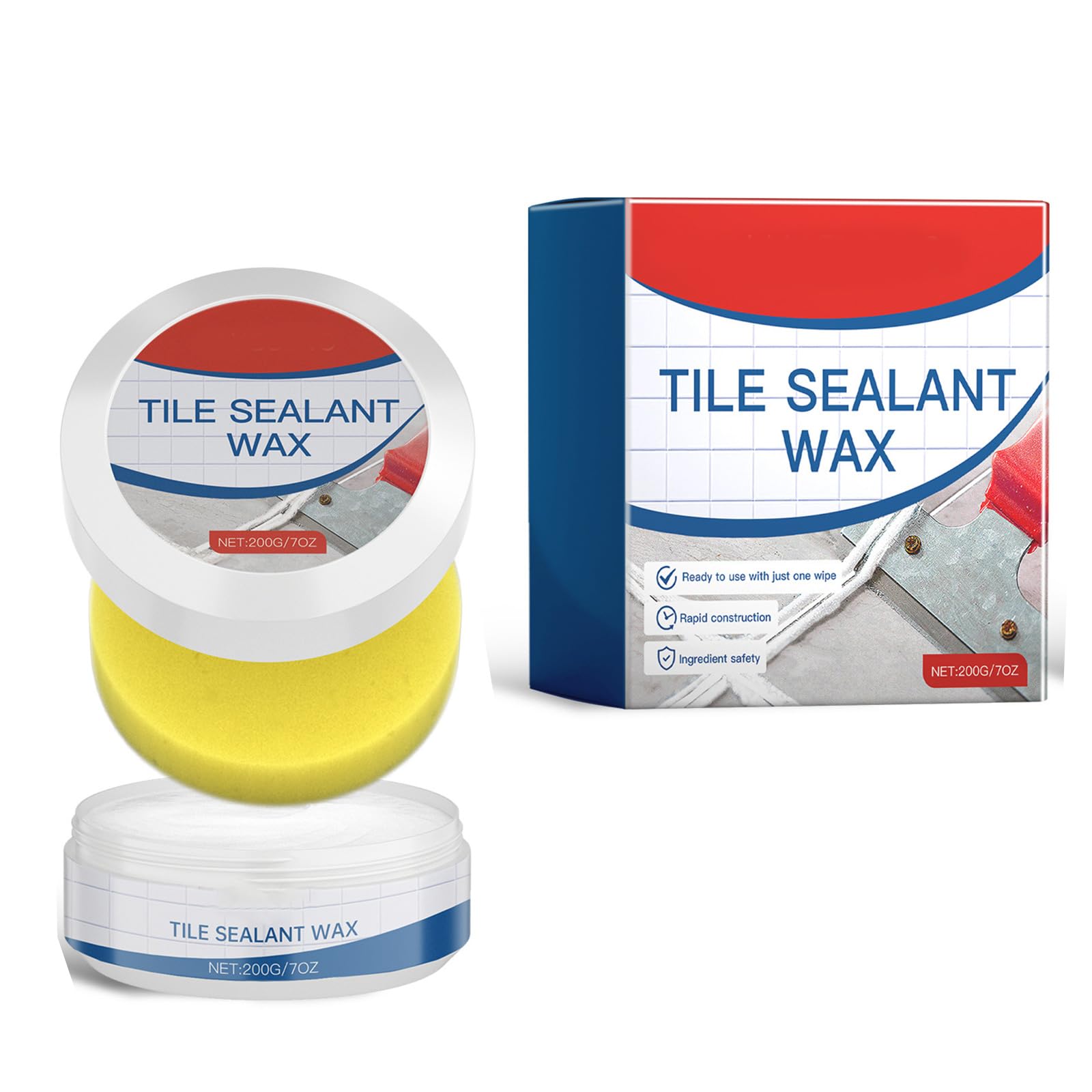 Jazuaiao Isolating Pastes Ceramic Cleans Isolation Pastes Grout Sealant Waxes for Kitchen and Bathroom Ceramic Isolation