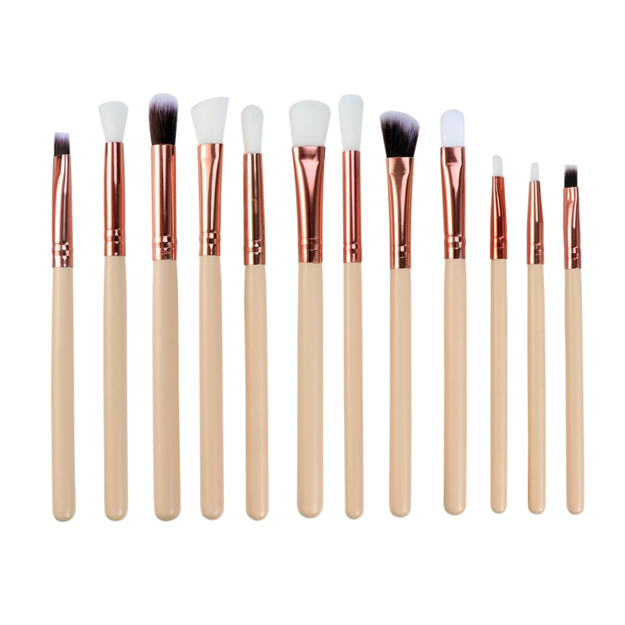 12-Piece Professional Eye Makeup Brush Set Synthetic Hair Brushes for Eyeshadow Eyeliner and Lip Cosmetics for Makeup Artists