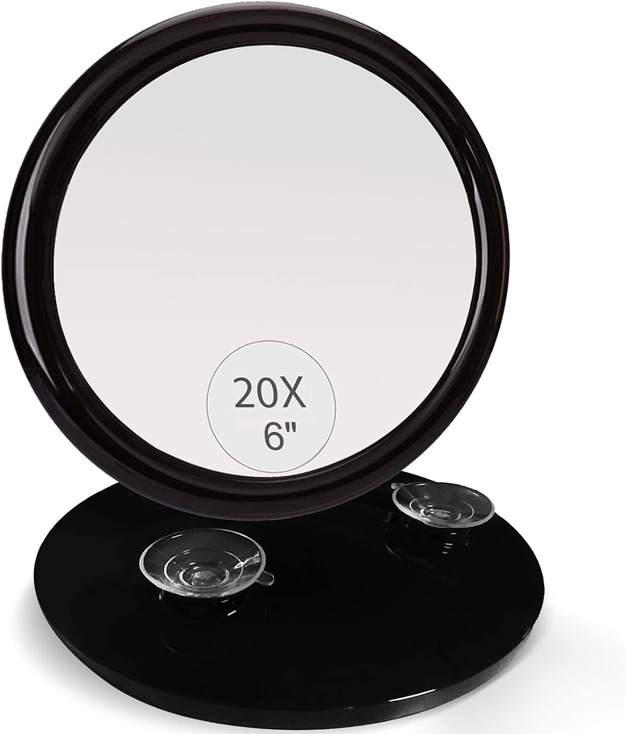 20x Magnifying Mirror with Suction Cup, Magnified Mirror, Close Up Mirror for Precise Details of Makeup, Super Magnification, 6" Dia : Beauty & Personal Care