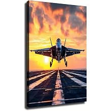 FA-18 Fighting Fighter Jet Fighter Aircraft Picture for Boys Bedroom Large Home Decor Wall Art Posters Framed,0812inch
