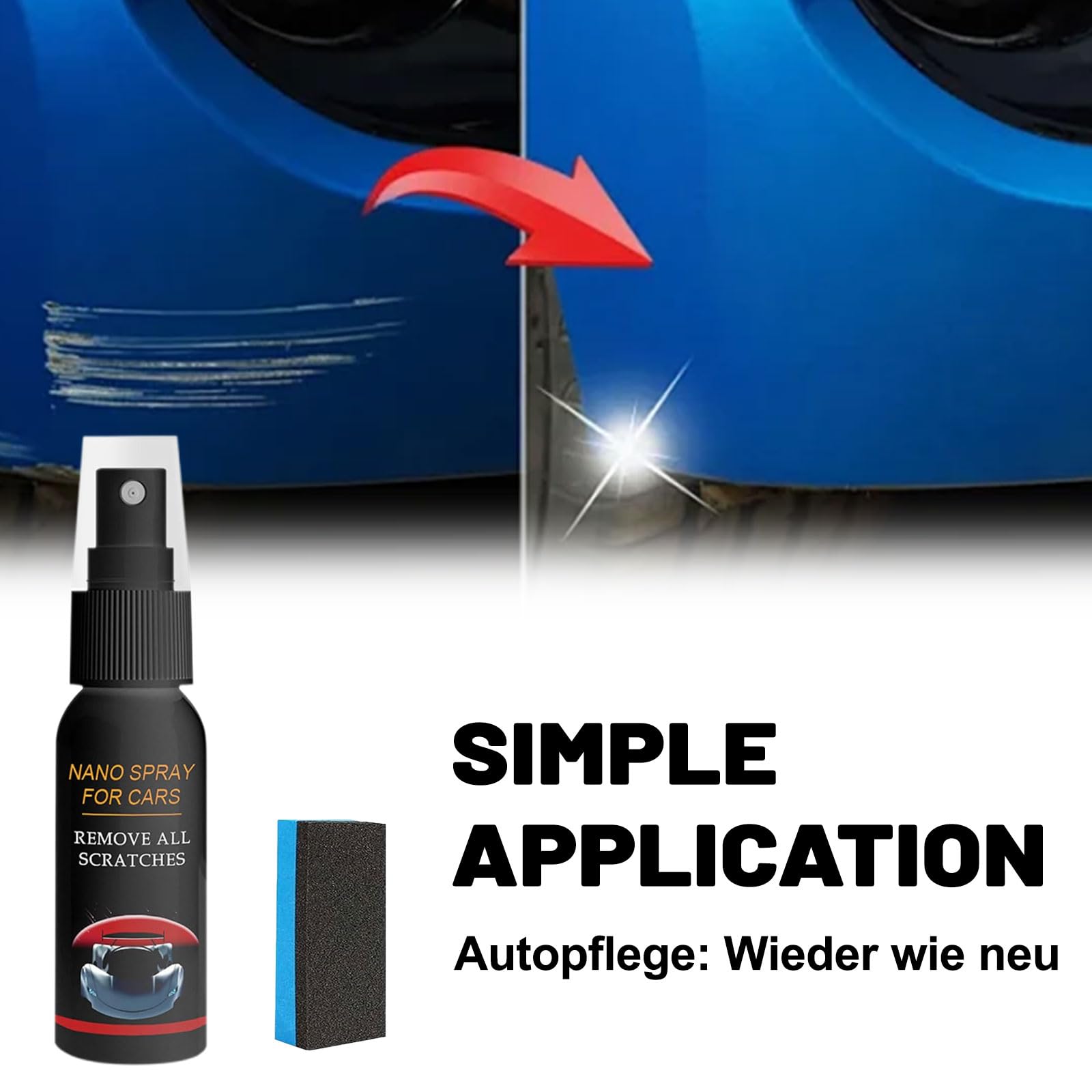 Nurafix Auto Spray Kratzer Entfernen, Nura Fix Kratzerentferner, Nano Spray Auto Für Glanz Und Schutz, Kratzer Entferner Remove Scratches (2) - 4