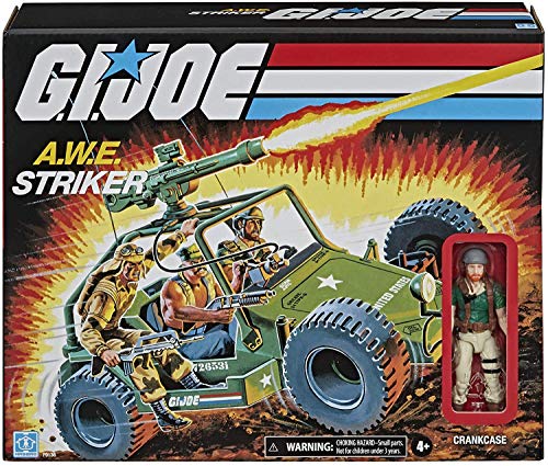 Hasbro G.i. Joe Retro A.w.e. Striker Exclusive Vehicle With 3.75-Inch Crankcase Figure #TOP1