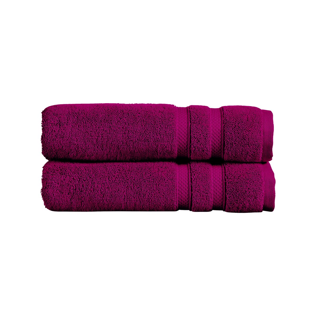 Christy Chroma Bath Towels | Set of 2 | Highly Absorbent Heavyweight 675GSM | Bold and Bright | Soft Velvety Smooth Bathroom Shower Towels | 100% Cotton | Sustainably Made | White — view 51