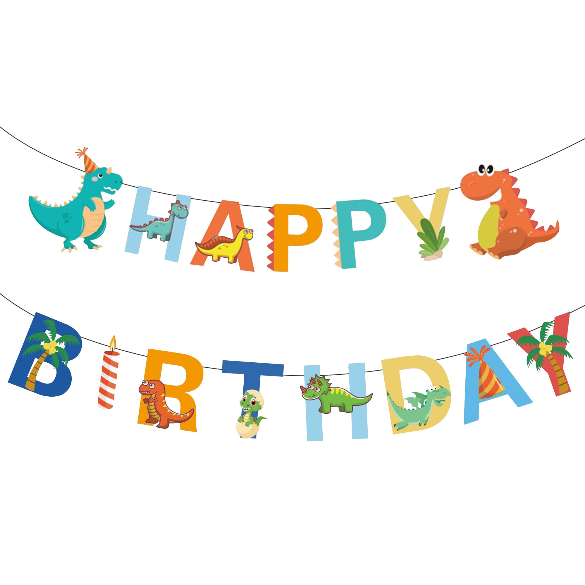 Dinosaur Happy Birthday Banner Sign voor Baby Dinosaur Birthday Party Decorations Supplies