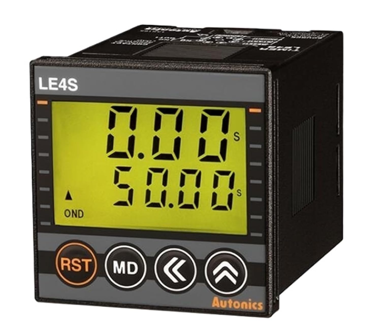 LE4S Timer, Backlit LCD, 1/16 DIN, 10 Mode, Multi-Range, SPDT, 24-240 VAC/VDC(Socket Required)