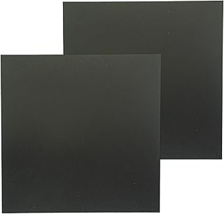10 Pack 12x12 Inch Plastic Sheets (0.02" Thick), Durable Thermoplastic Panel for Laser Cutting, DIY Crafts, Cosplay Armor & Prototyping, Textured on Both Sides, Black