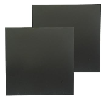 10 Pack 12x12 Inch Plastic Sheets 0.02" Thick, Durable Thermoplastic Panel for Laser Cutting, DIY Crafts, Cosplay Armor & Prototyping, Textured on Both Sides, Black