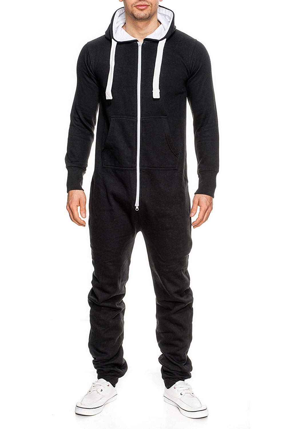 Mono de forro polar para hombre, traje de chándal para hombre, bonito y elegante, con capucha, ropa de dormir