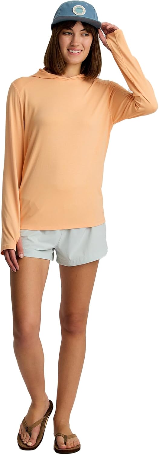 Free Fly Women's Shade Hoodie II - UPF 50+ Sun Protection Clothing Women’s Sun Shirt, Bamboo Viscose Hooded Shirt for Women