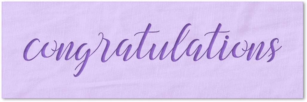 Stencil Stop Congratulations Stencil - Reusable for DIY Projects, Painting, Drawing, Crafts - 14 Mil Mylar Plastic (6 x 1.25 inches)