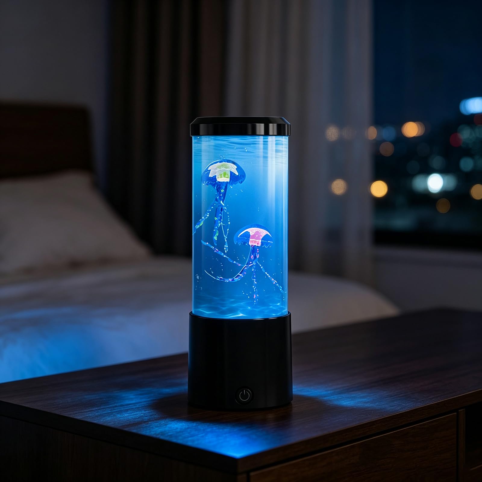 shulovehua Jellyfish Table Lamp 7 Colors Changing Mood Night Light USB Powered Whisper-Quiet Sensory Aquarium Light Decorative Night Lamp for Game Room Bedroom Man Cave Decor Gift for Kids Adults â image 1