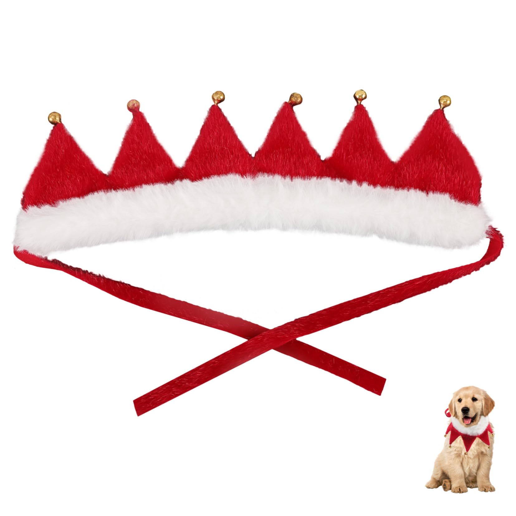BESPORTBLE Collier Ajustable De Noël avec Clochettes pour Chien Et Chat Confortable Et Facile à Porter