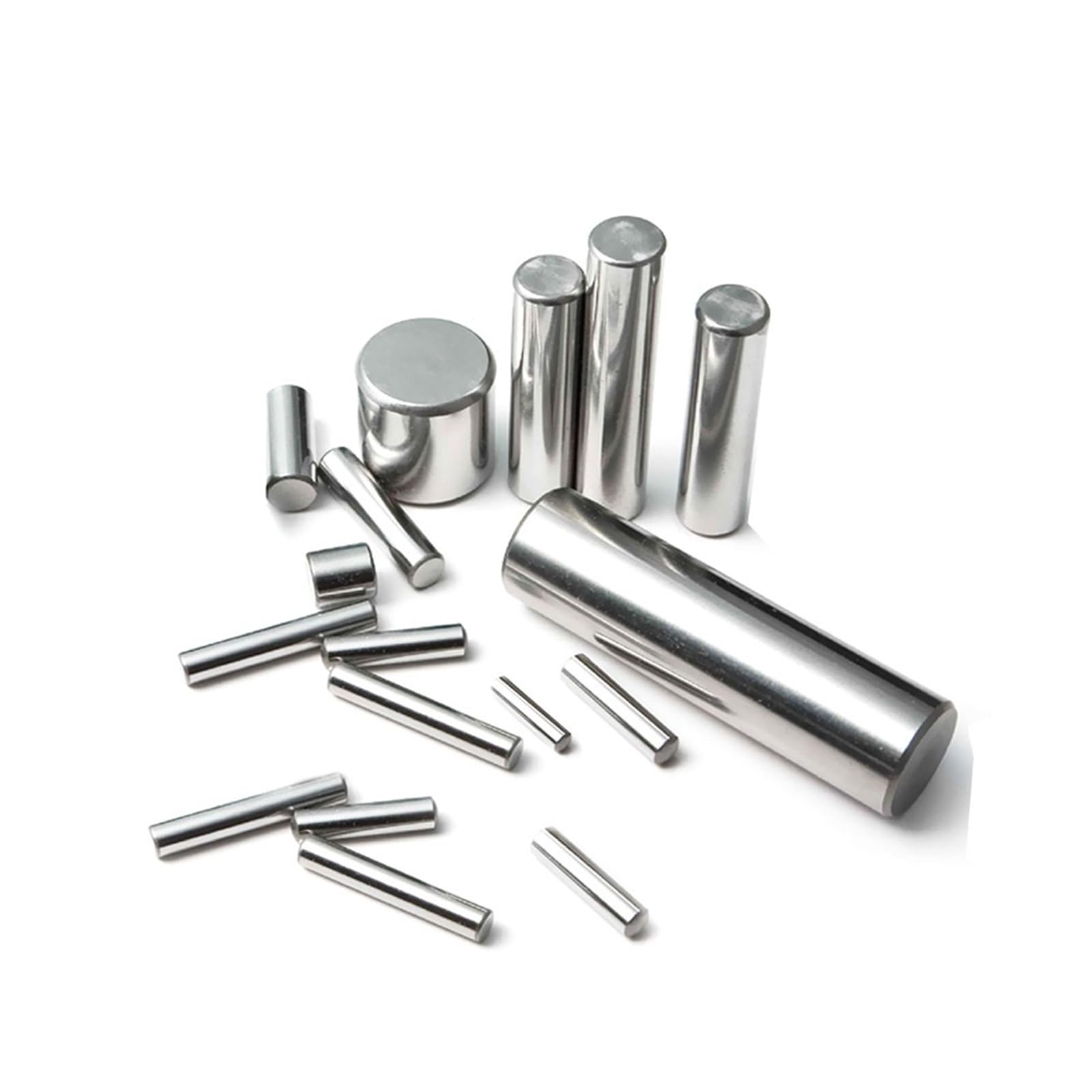 Aqxypas Dia 4mm Bearing Steel Cylindrical Pin Locating Needle Roller Fixed Tapered(6mm)