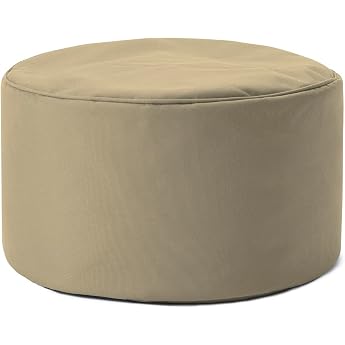 Lumaland Bean Bag Pouf 50 L Compact Bean Bag with 3-in-1 Function Comfortable Stool Practical Table and Stylish Footstool for Indoor and Outdoor Use With Flexible EPS Filling Diameter 25 x 45 cm