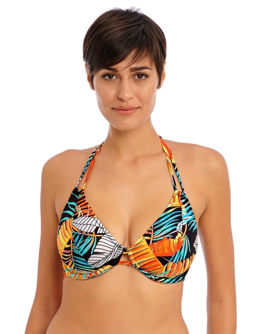 Freya Women's Orange Samba Nights Halter Bikini Top In | Size: 34D
