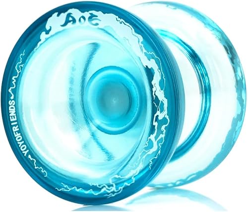 AOE-Área de Efecto Yoyó - Responsivo y no responde - YoYo de plástico moldeado por inyección (azul translúcido)