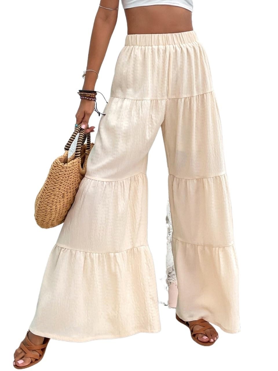 RAISER Womens Business Work Casual Pants High Waist Leg Pants