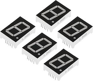 PATIKIL LED Display Digital Tube, 5 Pack Common Cathode 7 Segment 10 Pin 1 Bit 3.3V 1