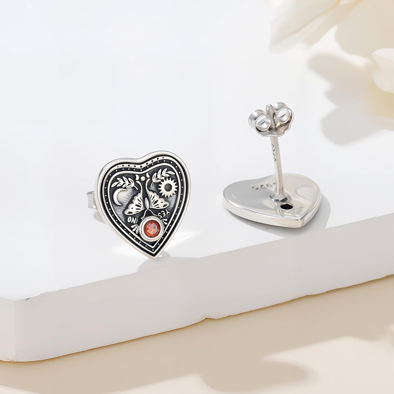 Moth Earrings Hypoallergenic Sterling Silver Luna Moth Earrings Moth Vintage Goth Gothic Earrings Jewelry Halloween Christmas Gifts Gifts for Women Sister Daughter Her