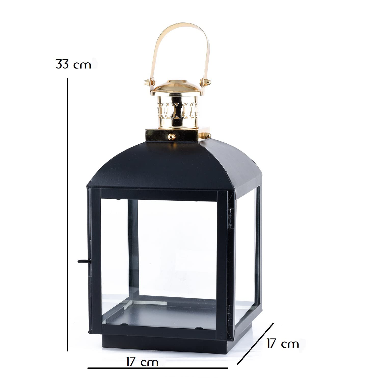 2er Set Skandinavisches Gartenwindlicht Eilin modern aus Metall 33 cm