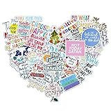 50PCS Positive Motivational Stickers for Laptop, Water Bottles, MacBook and Phone case -Waterproof Inspirational Quote Stickers for Adult, Teens, Students