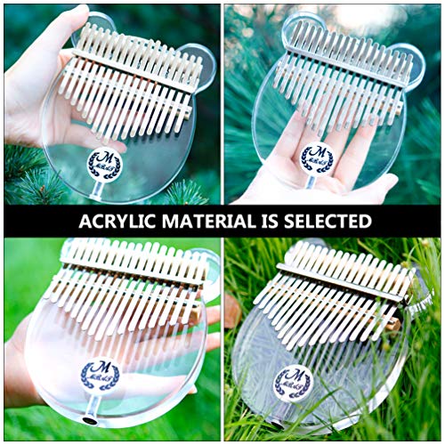 BIENKA Kalimba 17 Touches Pouce Piano Acrylique Ours Forme Doigt Piano Instrument de Musique Portable Cadeaux avec… - Les Beatles, Paul McCartney, John Lennon, RIngo Starr, George Harrison BIENKA Kalimba 17 Touches Pouce Piano Acrylique Ours Forme Doigt Piano Instrument de Musique Portable Cadeaux avec… – Image 3