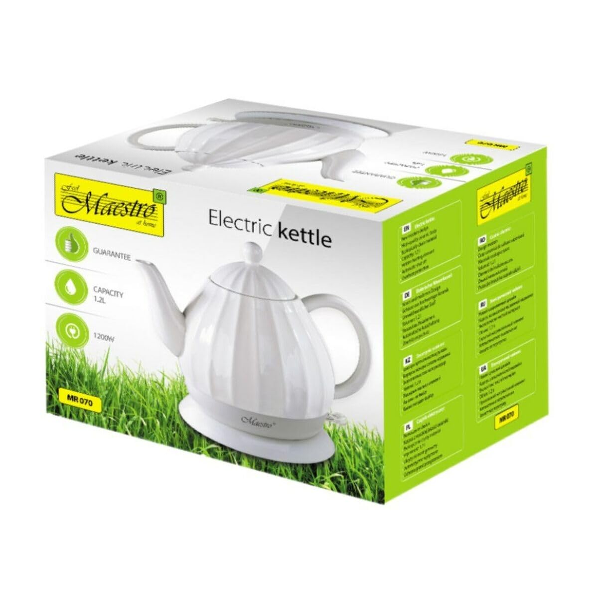 Concept RK0060 1200 W, 1 l, kerámia fehér-fa vízforraló