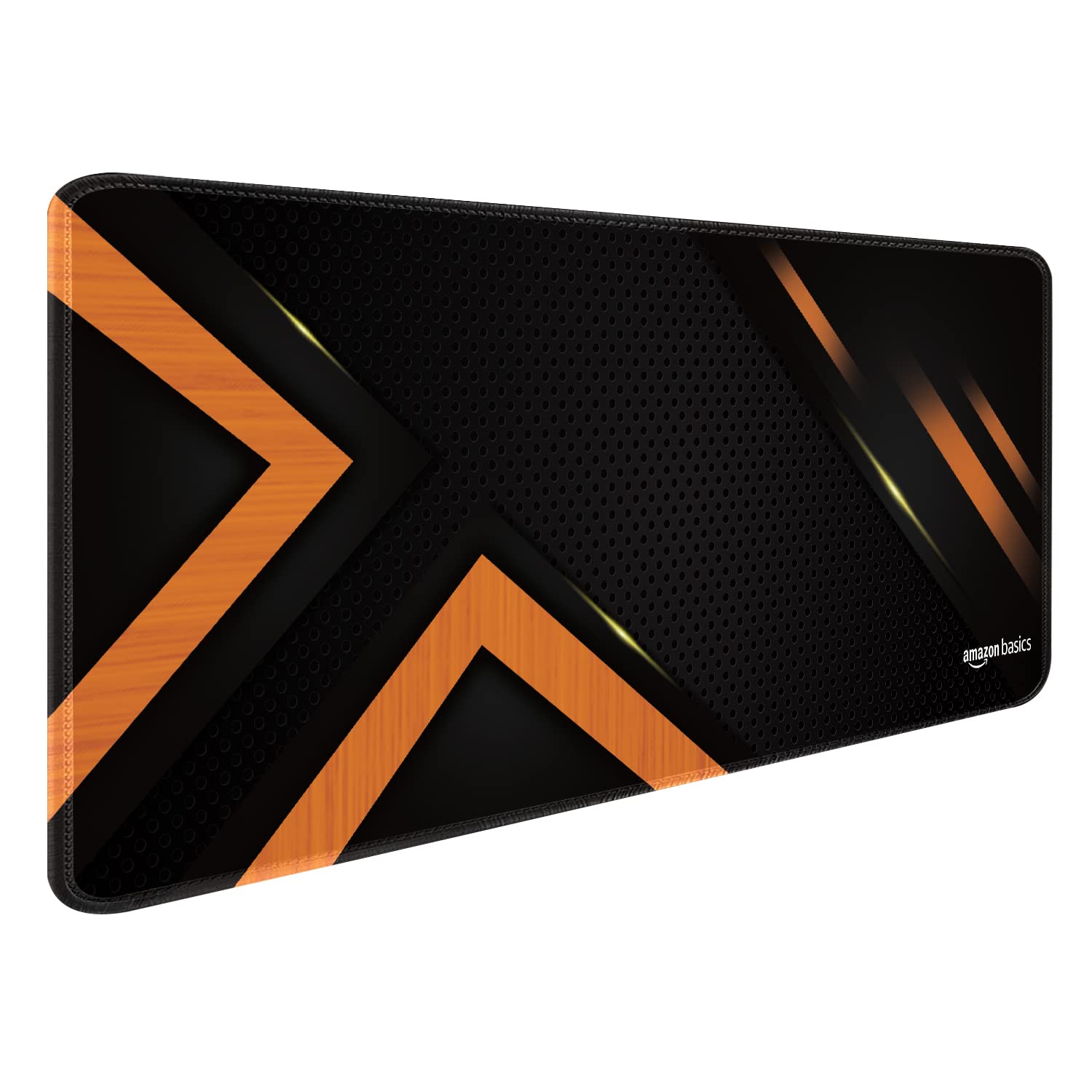 Amazon Basics Extended Gaming Mouse Pad Desk Mat for Computer Laptop| Stitched Embroidery Edges| Non-Slip Rubber Base | Keyboard Mouse Pad for Office & Home (785mm x 300mm x 2mm) - Orange Strips (B09SPQGSCJ) Amazon Price History, Amazon Price Tracker