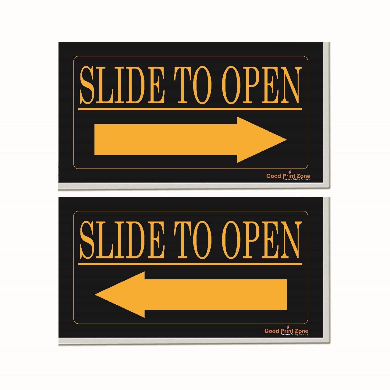 Good Print Zone Slide To Open Door Signboard Signage Size 4" X 8" Inches 5mm Thick Sunboard Waterproof, Color Black And Golden Pack Of 1 Set (B0BTXFN8PL) Amazon Price History, Amazon Price Tracker