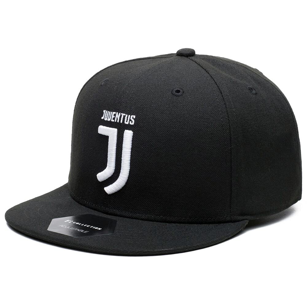 Amazon.co.jp: Juventus ブラック フラットピークスナップバック