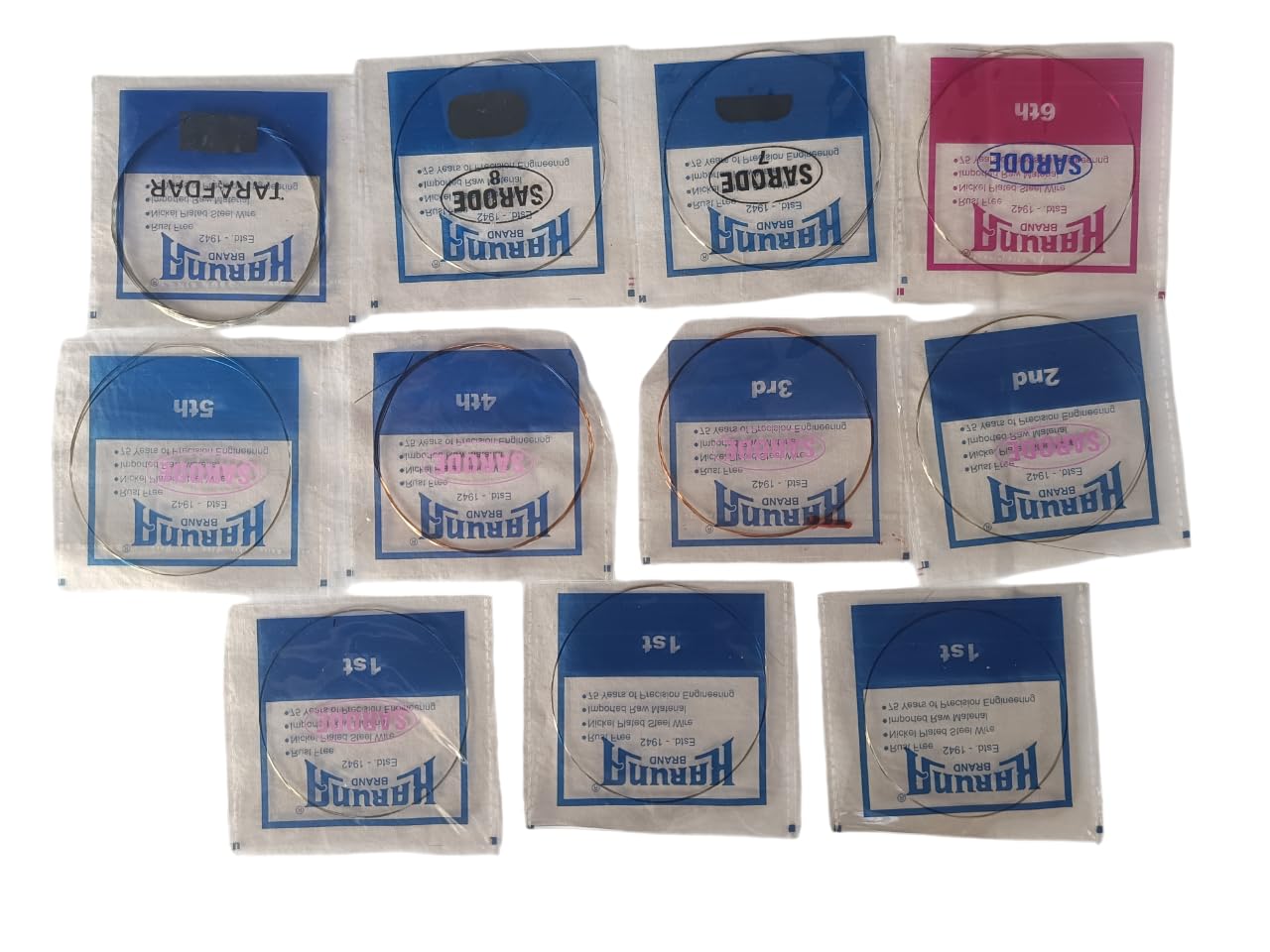 BHAVICREATION Karuna Sarode Complete Strings Set with Sympathetic Tarafdar 11 String | Indian Classical Sarod Strings Set for Professional Use | Musical Instrument Parts and Accessories - Image 3 thumbnail