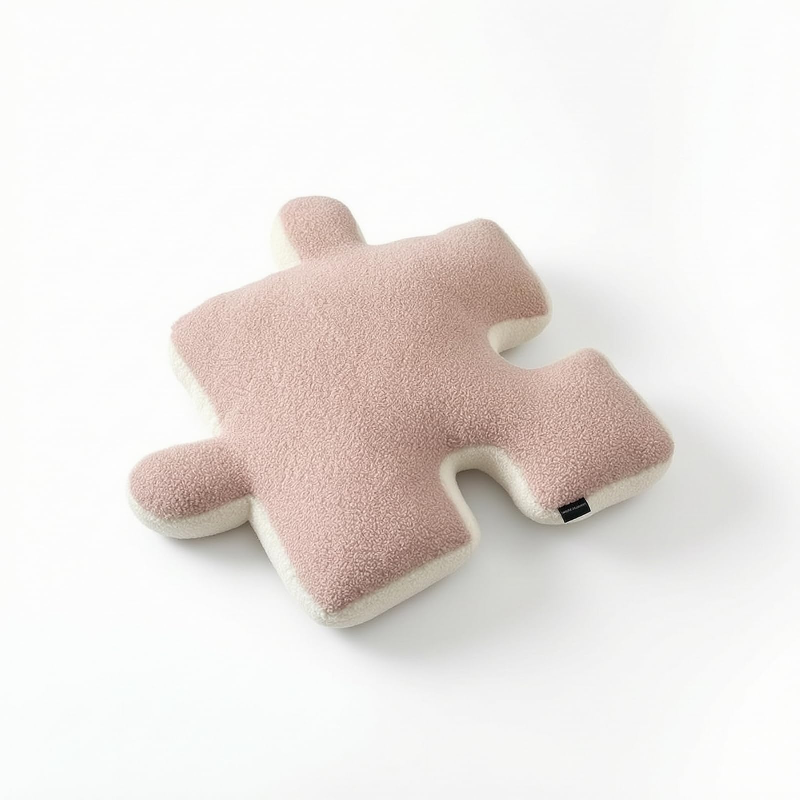 Sharplace Dekokissen Puzzle Kissen Bodenkissen Sitzkissen Rückenkissen aus Plüsch mit Kuscheliger Bouclé Textur Und Organischer Form für Teppichzone, Europäisches Rosa