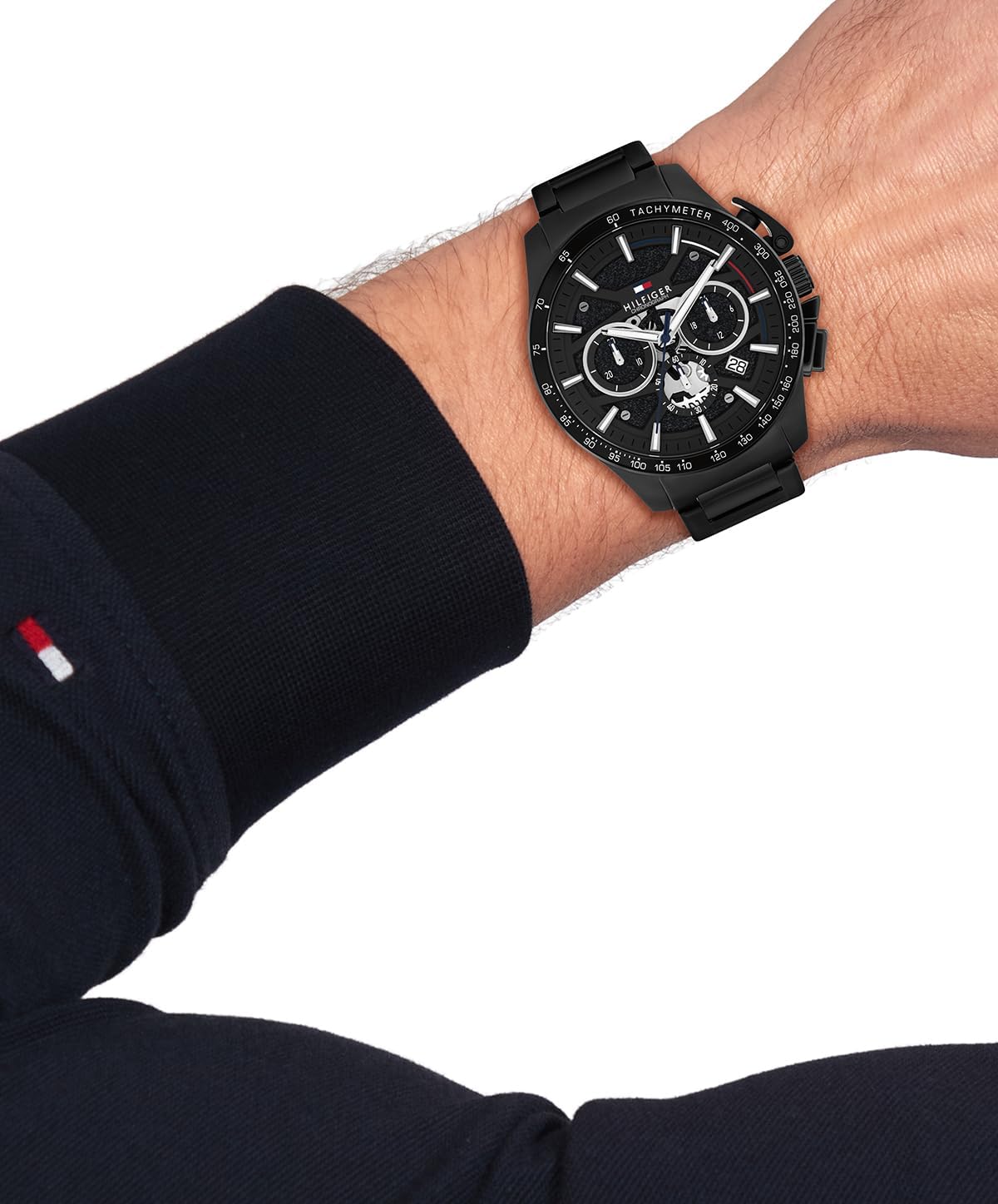 Tommy Hilfiger Men’s Quartz Chronograph Watch, Sport-Inspired Analog Timepiece with Chronograph Function