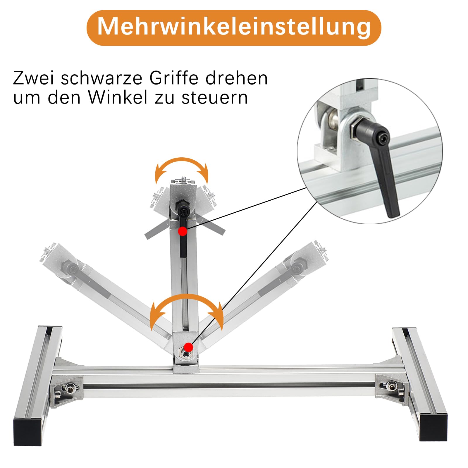 Winkel Justierbar Aluminiumlegierung Material Stand Kit für Hubkolben Linearaktuator