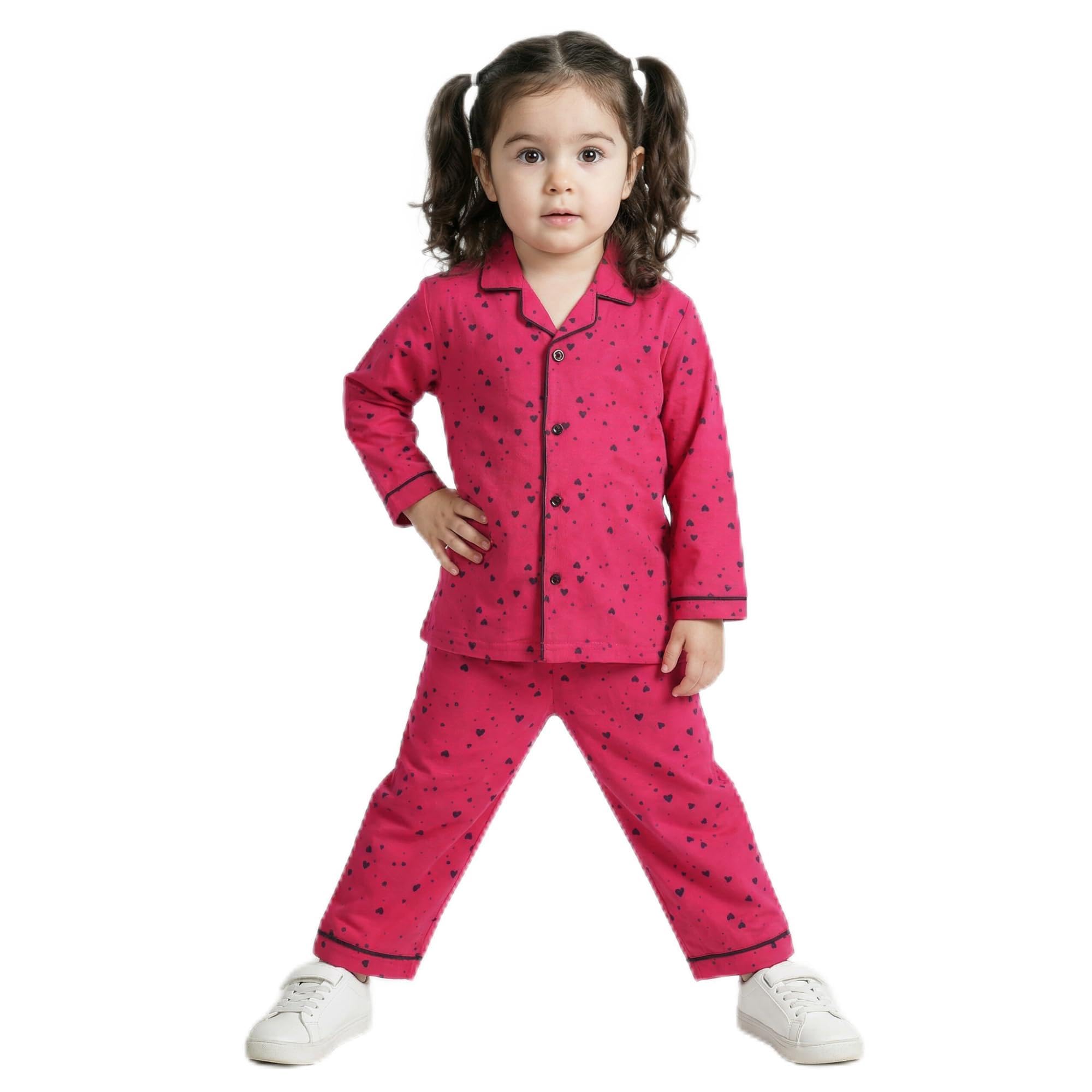 Kids Cotton Printed Full Sleeves Night Suit-image-40