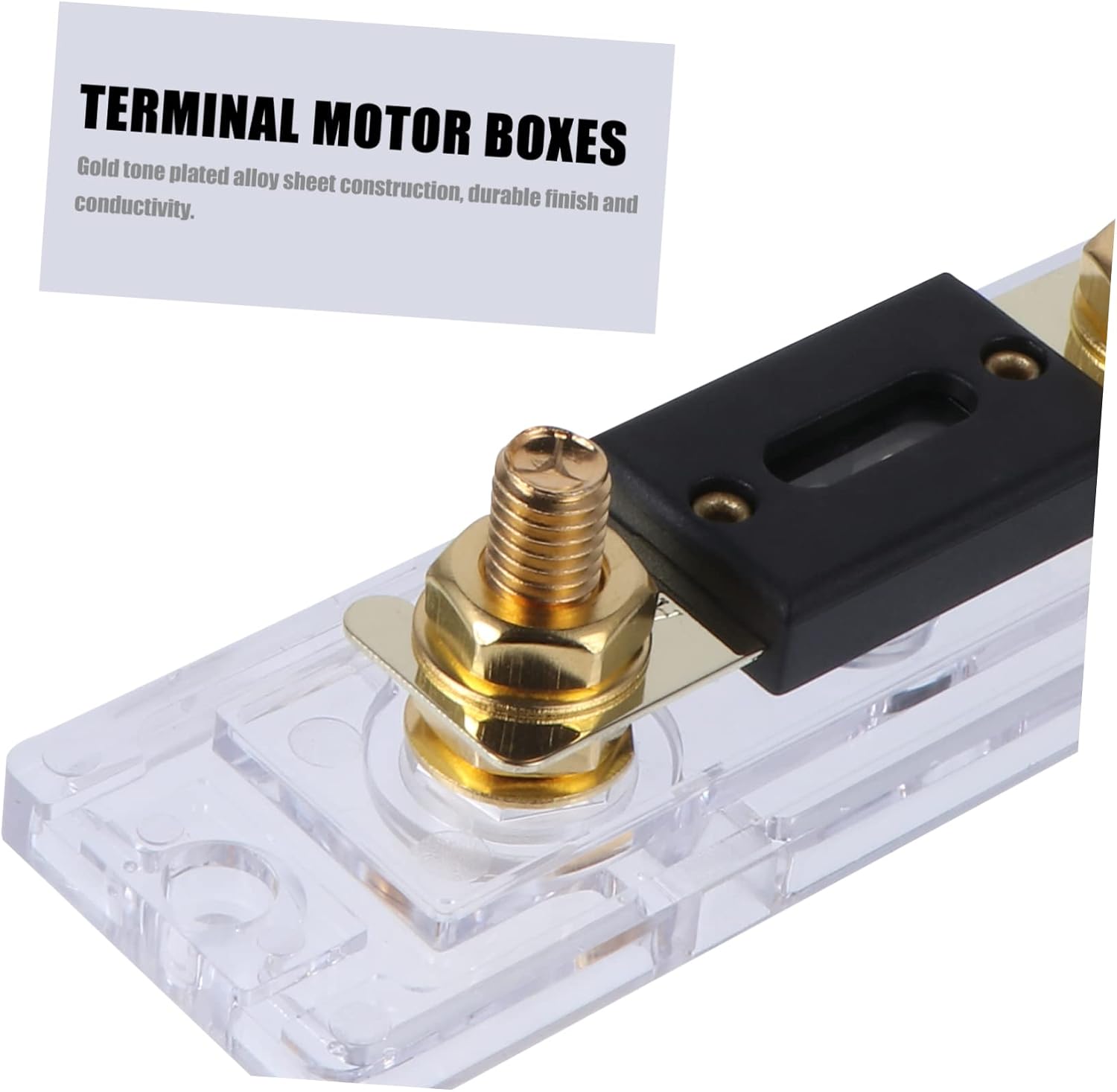 Zerodeko 3pcs Fuse Holder Transparent Bolt for Car Audio Easy to Install Design for Boats Trucks